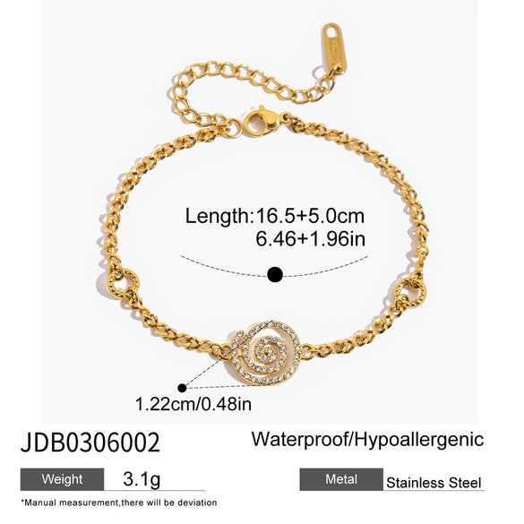 Wholesale Women's Light Luxury Stainless Steel Electroplated Bracelet With Star And Flower Patterns