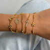 Wholesale Women's Light Luxury Stainless Steel Electroplated Bracelet With Star And Flower Patterns