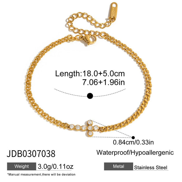 Wholesale Women's Light Luxury Stainless Steel Electroplated Bracelet With Star And Flower Patterns