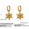 Wholesale Women's Light Luxury Stainless Steel Electroplated Flower Heart Multi Pendant Necklace Earrings Bracelet Ring Set