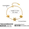 Wholesale Women's Light Luxury Stainless Steel Electroplated Flower Heart Multi Pendant Necklace Earrings Bracelet Ring Set