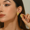 Wholesale Women's Light Luxury Stainless Steel Flower Stamped Earrings