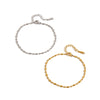 Wholesale Women's Light Luxury Stainless Steel Geometric Bracelet With 18K Gold Oval Bead Chain And Electroplating Design