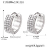 Wholesale Women's Light Luxury 316L Stainless Steel Geometric Donut Zircon Earrings With Pvd Plating 18K Real Gold