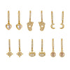 Wholesale Women's Light Luxury Stainless Steel Geometric Earrings With Electroplating And Zircon Inlay