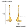 Wholesale Women's Light Luxury Stainless Steel Geometric Earrings With Electroplating And Zircon Inlay