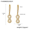 Wholesale Women's Light Luxury Stainless Steel Geometric Earrings With Electroplating And Zircon Inlay