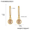 Wholesale Women's Light Luxury Stainless Steel Geometric Earrings With Electroplating And Zircon Inlay