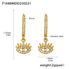 Wholesale Women's Light Luxury Stainless Steel Geometric Earrings With Electroplating And Zircon Inlay