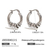 Wholesale Women's Light Luxury Stainless Steel Geometric Earrings With Electroplating