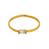Wholesale Women's Light Luxury Stainless Steel Geometric Rectangular Thin Ring Jewelry With Electroplating And 5A Zircon