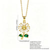 Wholesale Women's Light Luxury Stainless Steel 18K Gold Plated Zircon Flower Necklace