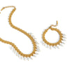 Wholesale Women's Light Luxury Stainless Steel Pearl Necklace And Bracelet With Marine Life Pattern Pvd Vacuum Real Gold Electroplating