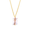 Wholesale Women's Light Luxury 316L Stainless Steel Rectangular Zircon Clavicle Necklace With Geometric Pattern And Pvd Plating