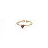 Wholesale Women's Light Luxury Stainless Steel Ring Set With Diamonds Geometric Heart Shape Zircon Birthstone Ring
