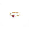 Wholesale Women's Light Luxury Stainless Steel Ring Set With Diamonds Geometric Heart Shape Zircon Birthstone Ring