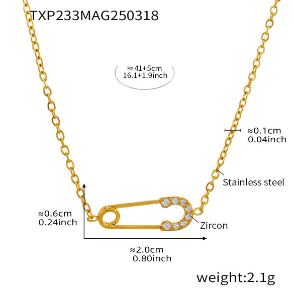 Wholesale Women's Light Luxury 316L Stainless Steel Zircon Jewelry Suit With Double Necklace And Exquisite Bracelet Electroplated
