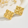 Wholesale Women's Light Luxury Stamped Geometric Stainless Steel Earrings