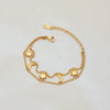 Wholesale Women's Light Luxury Star Stainless Steel Geometric Bracelet With Electroplating For Jewelry That Does Not Fade