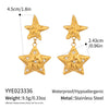 Wholesale Women's Light Luxury Starstudded Stainless Steel Earrings With Vacuum Real Gold Electroplating In Pvd Furnace