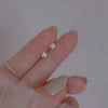 Wholesale Women's Light Luxury Sterling Silver Earrings With Flower Pattern And Zircon Inlay