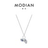 Wholesale Women's Light Luxury 925 Sterling Silver Enamel Devil's Eye Cross Chain Clavicle Chain With Dripping Glue Treatment