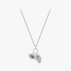 Wholesale Women's Light Luxury 925 Sterling Silver Enamel Devil's Eye Cross Chain Clavicle Chain With Dripping Glue Treatment