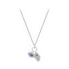 Wholesale Women's Light Luxury 925 Sterling Silver Enamel Devil's Eye Cross Chain Clavicle Chain With Dripping Glue Treatment