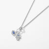 Wholesale Women's Light Luxury 925 Sterling Silver Enamel Devil's Eye Cross Chain Clavicle Chain With Dripping Glue Treatment