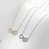 Wholesale Women's Light Luxury 925 Sterling Silver Mobius Cross Chain Necklace With Microinlay