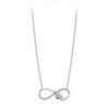 Wholesale Women's Light Luxury 925 Sterling Silver Mobius Cross Chain Necklace With Microinlay