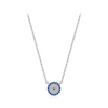 Wholesale Women's Light Luxury 925 Sterling Silver Round Devil's Eye Micro Inlay Necklace Bracelet Set
