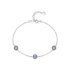 Wholesale Women's Light Luxury 925 Sterling Silver Round Devil's Eye Micro Inlay Necklace Bracelet Set