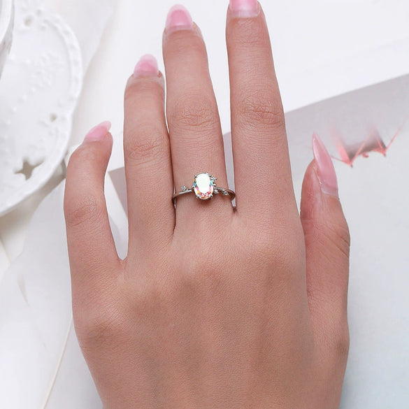 Wholesale Women's Light Luxury 925 Sterling Silver Zircon Inlaid Ring
