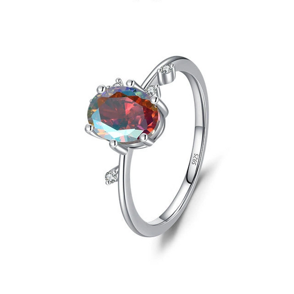 Wholesale Women's Light Luxury 925 Sterling Silver Zircon Inlaid Ring