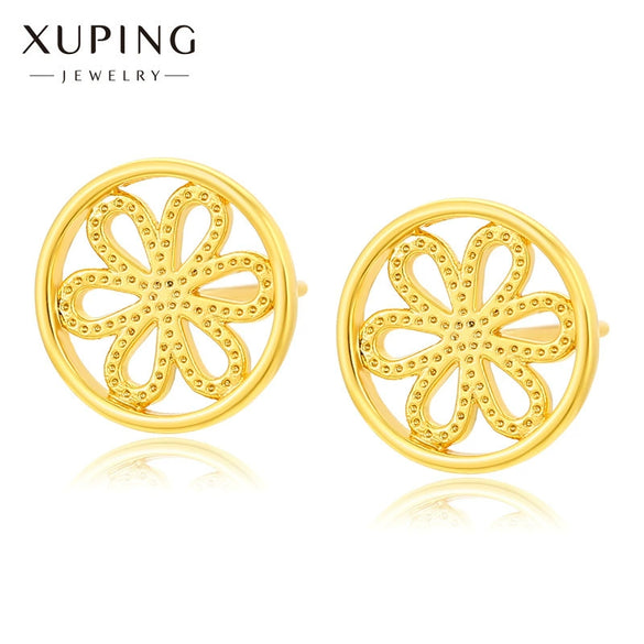 Wholesale Women's Light Luxury Style Alloy Electroplated Imitation Gold Color Simple Earrings