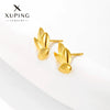 Wholesale Women's Light Luxury Style Alloy Electroplated Imitation Gold Color Simple Earrings