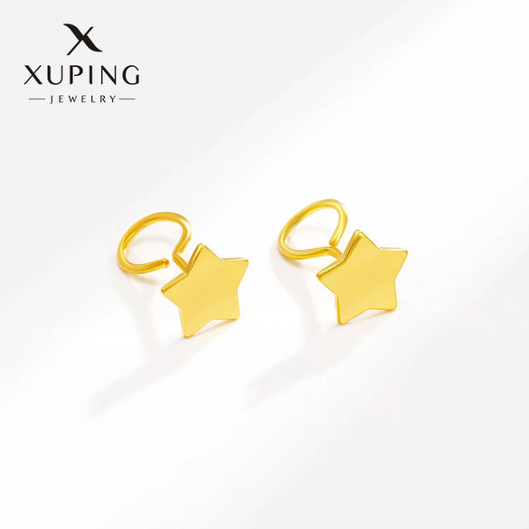 Wholesale Women's Light Luxury Style Alloy Electroplated Imitation Gold Color Simple Earrings