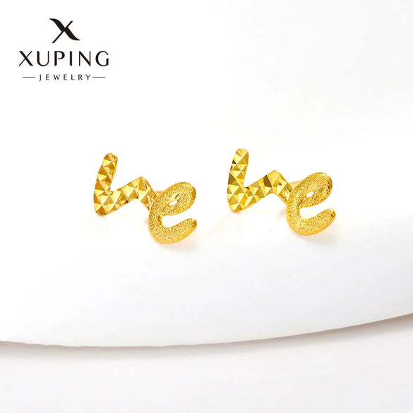 Wholesale Women's Light Luxury Style Alloy Electroplated Imitation Gold Color Simple Earrings