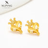 Wholesale Women's Light Luxury Style Alloy Electroplated Imitation Gold Color Simple Earrings