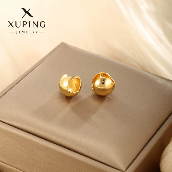 Wholesale Women's Light Luxury Style Alloy Electroplated Imitation Gold Color Simple Earrings