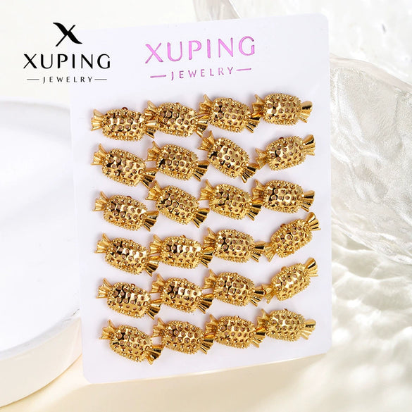 Wholesale Women's Light Luxury Style Alloy Electroplated Imitation Gold Color Simple Earrings