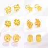 Wholesale Women's Light Luxury Style Alloy Electroplated Imitation Gold Color Simple Earrings