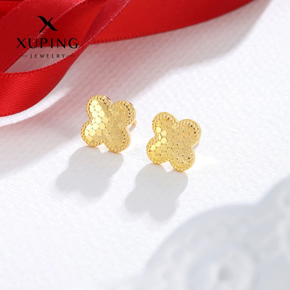 Wholesale Women's Light Luxury Style Alloy Electroplated Imitation Gold Color Simple Earrings