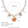 Wholesale Women's Light Luxury Style Bow Pattern Stainless Steel Necklace With Pvd Furnace Vacuum Real Gold Plating