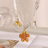 Wholesale Women's Light Luxury Style Bow Pattern Stainless Steel Necklace With Pvd Furnace Vacuum Real Gold Plating
