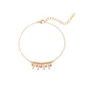 Wholesale Women's Light Luxury Style Bracelet With Natural Beads Tassel Stainless Steel 18K Electroplated Geometric Design