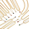 Wholesale Women's Light Luxury Style Colorful Zircon Stainless Steel Drop Shape Pendant Stacked Clavicle Chain Necklace With Pvd Furnace Vacuum Real Gold Plating