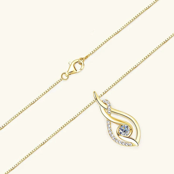 Wholesale Women's Light Luxury Style Copper Geometric Necklace With Microinlaid Zircon And Mixed Gemstone Setting
