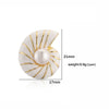 Wholesale Women's Light Luxury Style Copper Oildropped Snail Conch Earrings